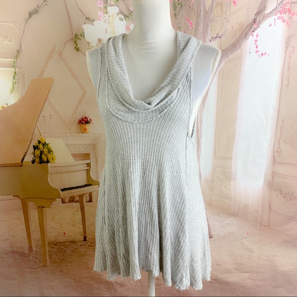Free People Swing It Cowl Tank In Grey - Picture 3 of 12